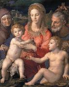 Agnolo Bronzino Holy Family with St  Anne and the infant oil painting artist